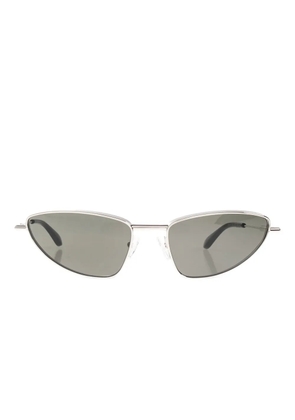 Alexander McQueen Eyewear T-bar Soft cat-eye sunglasses - Silver