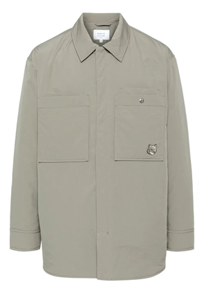 Maison Kitsuné fox head padded shirt - Green