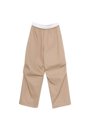Alexander Wang mid-rise logo-waistband trousers - Neutrals