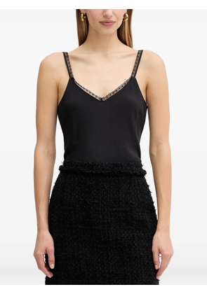 TWINSET lace V-neck top - Black