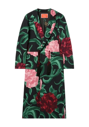 La DoubleJ Duster floral tassel coat - Black