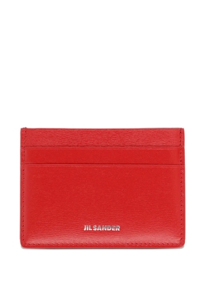 Jil Sander logo-stamp cardholder - Red