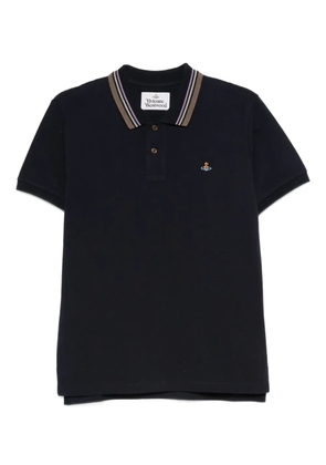 Vivienne Westwood tipped-collar polo shirt - Blue