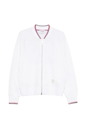 Thom Browne zip-up bomber jacket - White