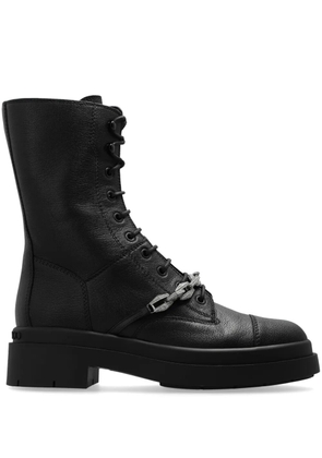 Jimmy Choo Nari crystal-embellished combat boots - Black