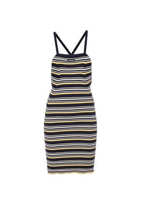 Miu Miu striped spaghetti strap dress - Blue
