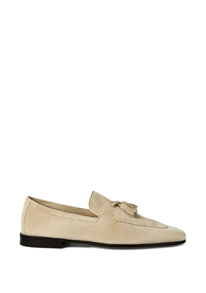 Brunello Cucinelli suede tassel loafers - Neutrals