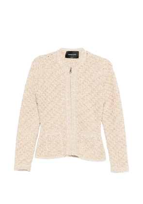 Fabiana Filippi zip-up fitted jacket - Neutrals
