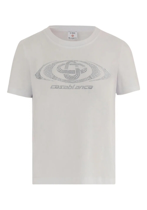 Casablanca cotton logo detail T-shirt - White