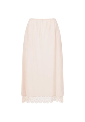 Simone Rocha lace-trim midi skirt - Neutrals