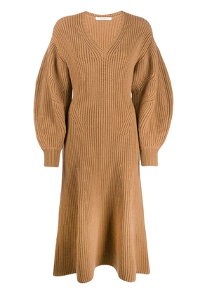 Givenchy v-neck jumper dress - Brown