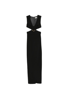 Elisabetta Franchi chain V-neck maxi dress - Black