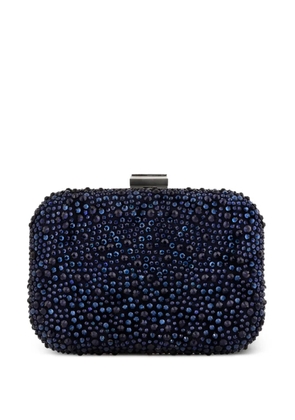 Gemy Maalouf crystal-embellished crepe clutch bag - Blue