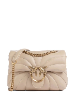 PINKO Love Puff quilted bird detail mini satchel - Neutrals