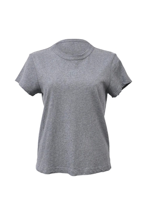 Alexander Wang glitter-detail logo-detail T-shirt - Grey