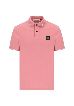 Stone Island logo-patch polo shirt - Pink