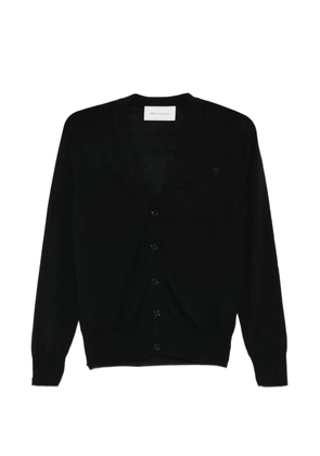 AMI Paris button V-neck cardigan - Black