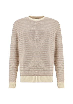 Paul & Shark bouclé striped crew-neck sweater - Neutrals