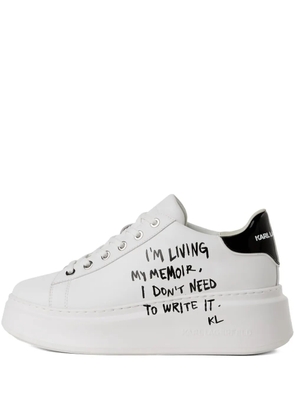 Karl Lagerfeld Jeans text-print platform sneakers - White