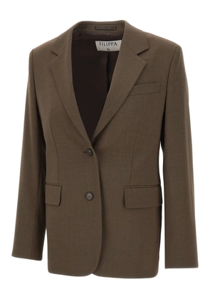 Filippa K Delilah padded-shoulder two-button blazer - Brown