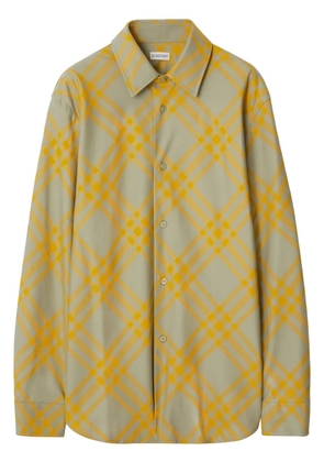 Burberry check-plaid cotton shirt - Grey