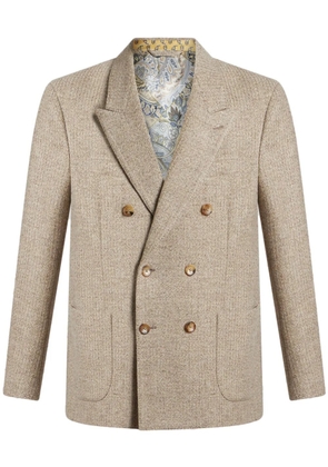 ETRO double-breasted peak-lapel blazer - Neutrals