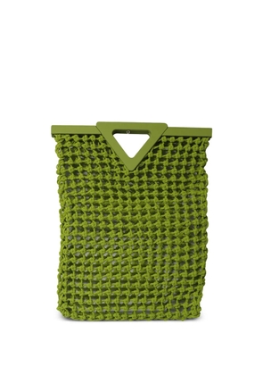 Bottega Veneta Pre-Owned medium Point macramé tote bag - Yellow