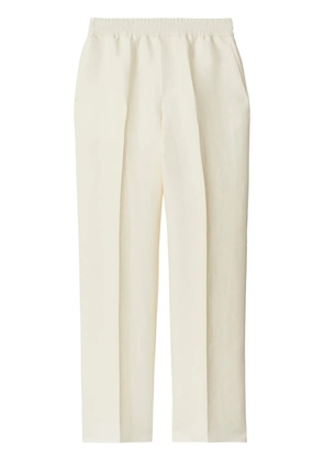 Burberry tapered-leg canvas trousers - White