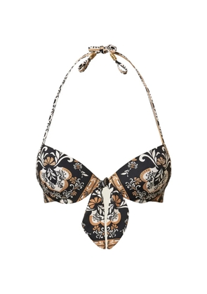 TWINSET foulard-print push-up bikini top - Black