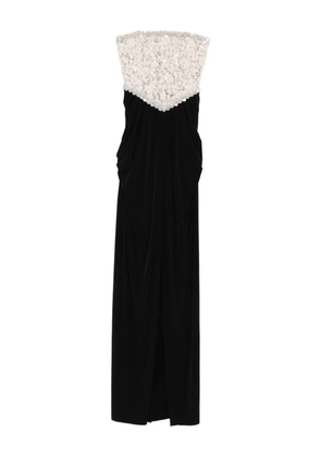 NISSA lace-panelled dress - Black