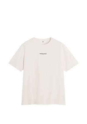 Maison Kitsuné logo embroidered t-shirt - Neutrals