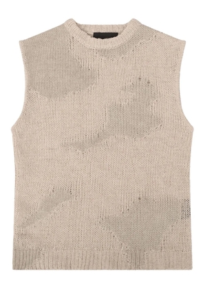HELIOT EMIL crew-neck wool vest - Neutrals