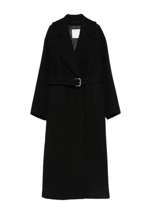 Sportmax virgin-wool belted coat - Black
