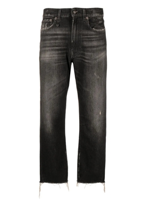 R13 distressed straight-leg jeans - Black