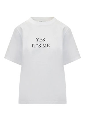 Victoria Beckham slogan-print T-shirt - White