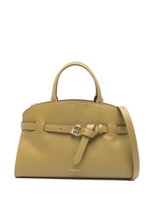 Coccinelle buckle leather satchel - Green