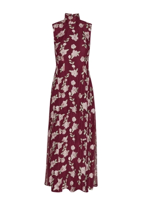 ROTATE BIRGER CHRISTENSEN floral-embroidered sleeveless maxi dress