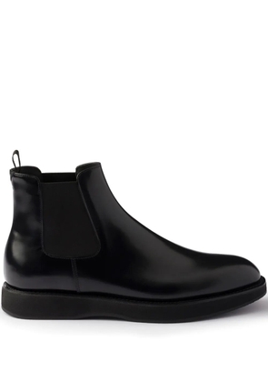 Prada elasticated-panel leather Chelsea boots - Black