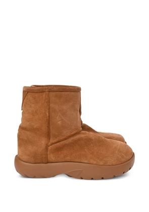 Bottega Veneta Pre-Owned Snap suede ankle boots - Brown