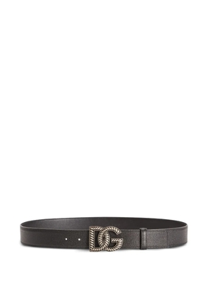 Dolce & Gabbana logo-buckle belt - Black