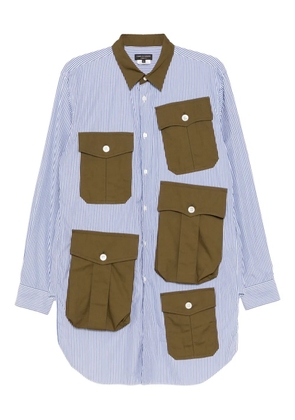Comme des Garçons Homme Plus box-pleat pocket shirt - Blue