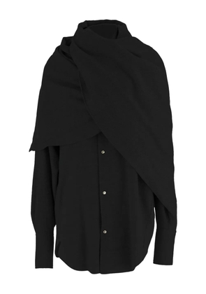 DARKPARK layered wool shirt - Black