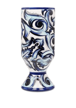 Dolce & Gabbana large outdoor ceramic vase (30cm x 72cm) - Blue