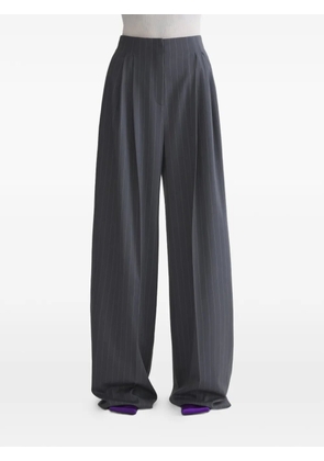 Mugler pinstripe wide leg trousers - Grey