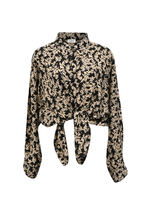 Ba&Sh printed tie-front blouse - Black