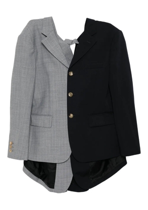 Comme Des Garçons checked jacket - Grey