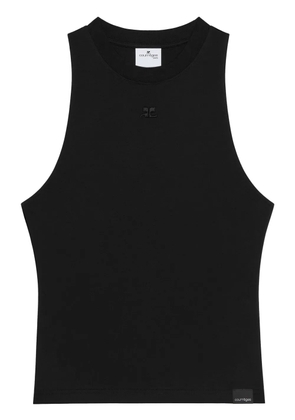 Courrèges appliqué tank top - Black