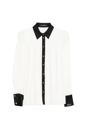 Karl Lagerfeld pleated shirt - White