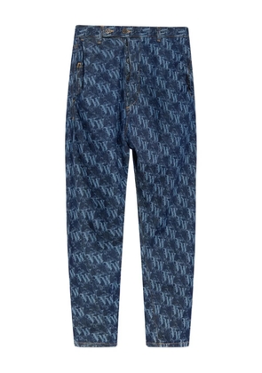 Vivienne Westwood monogram-pattern tapered jeans - Blue