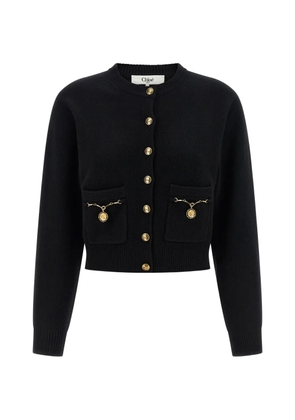 Chloé metal-button cardigan - Black